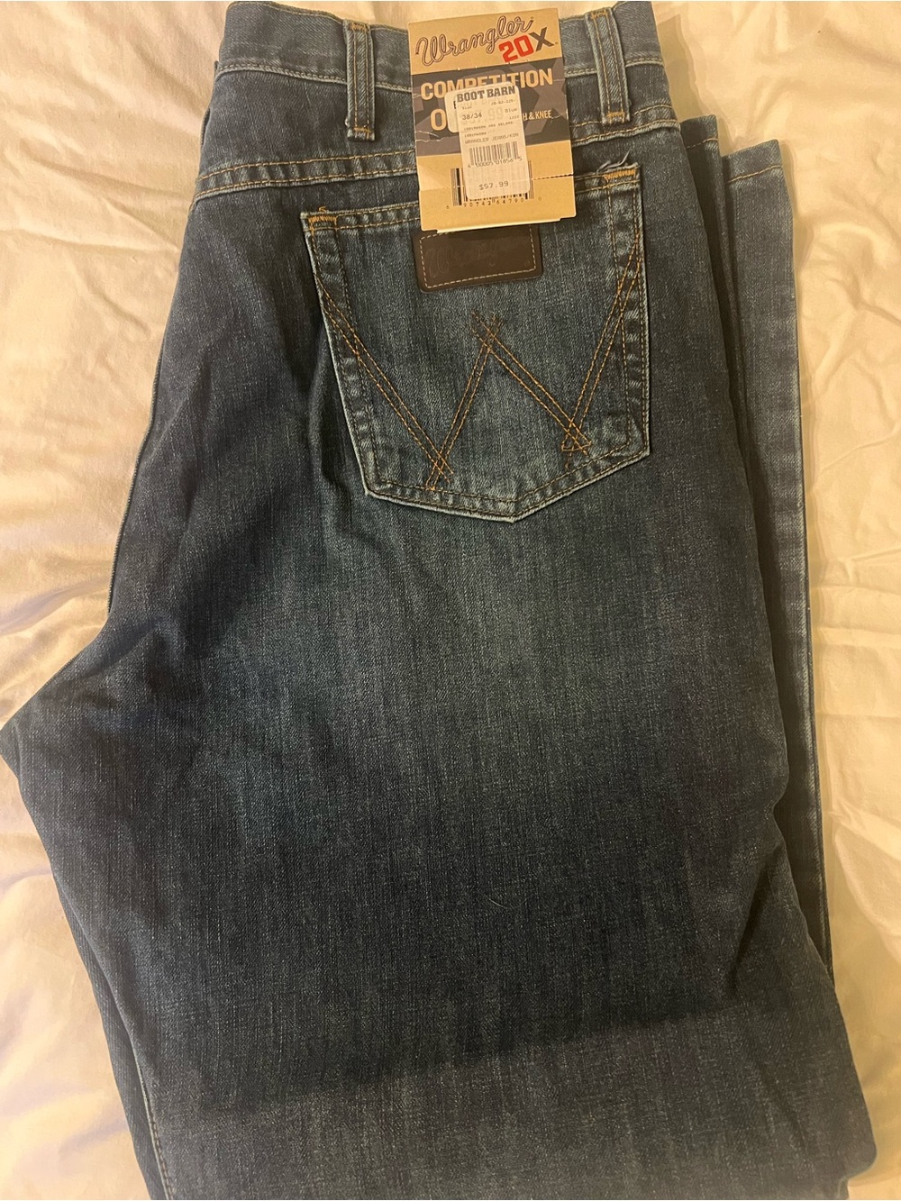 Wrangler Men's Dark Blue Bootcut Jeans